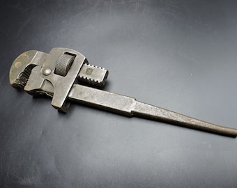 Vintage Pipe Wrench  ~ Old Used Pipe Wrench ~ Collectible Wrench ~  Morcroft Stillson ~ Pipefitters Wrench ~ Primitive Tool