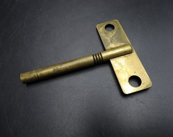 Vintage 4" Brass Clock Key ~ Antique Clock Key ~ Brass Clock Winding Key ~ Clockmaker ~ Horologist ~ Large Brass Clock Key