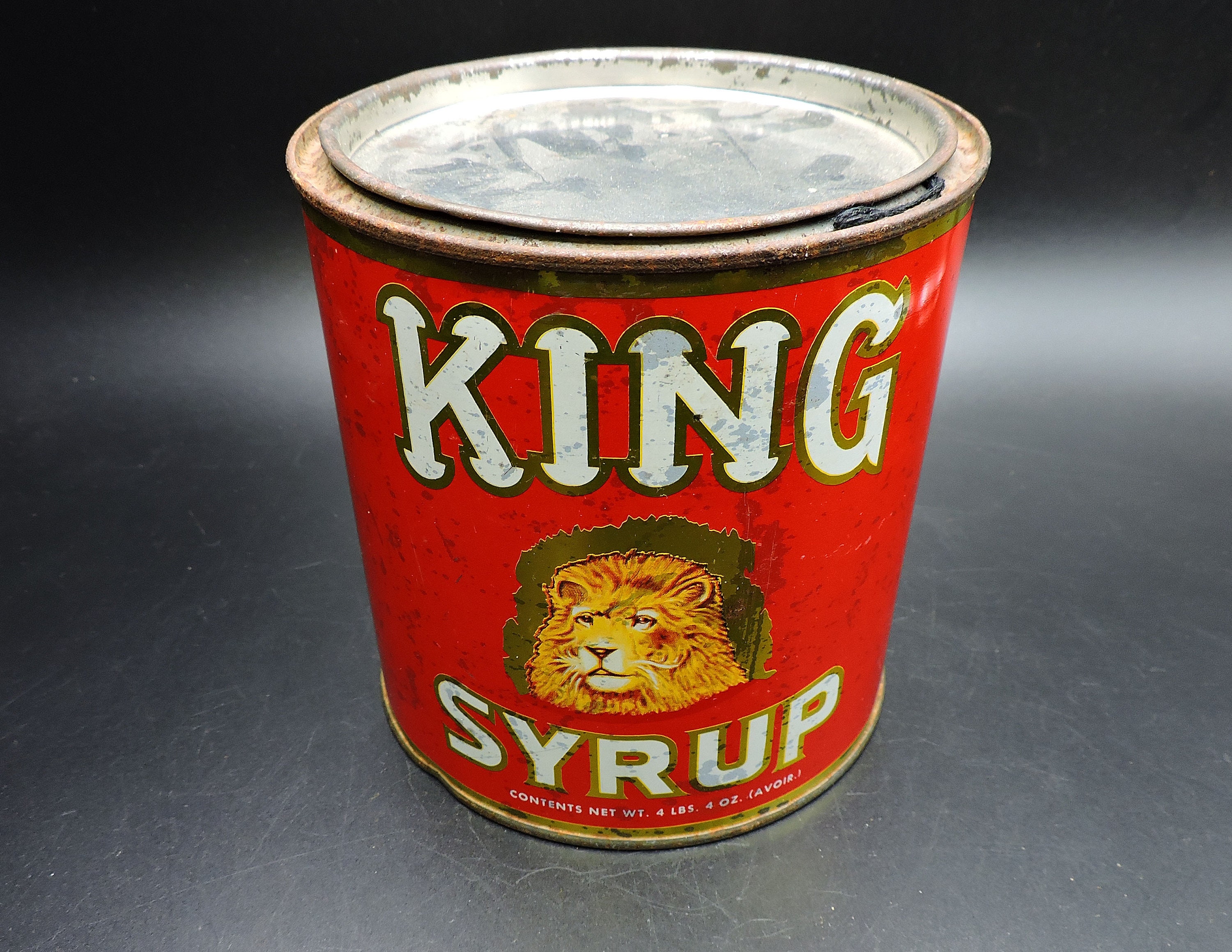 Vintage King Syrup Container King Syrup Tin Metal Syrup Etsy