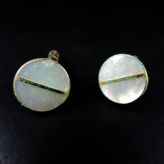 Vintage MOP Cufflinks ~ Mother of Pearl Cufflinks ~ Unique Cufflinks ~ Stylish Cufflinks ~ Toggle Cufflinks ~ Cufflinks Gift