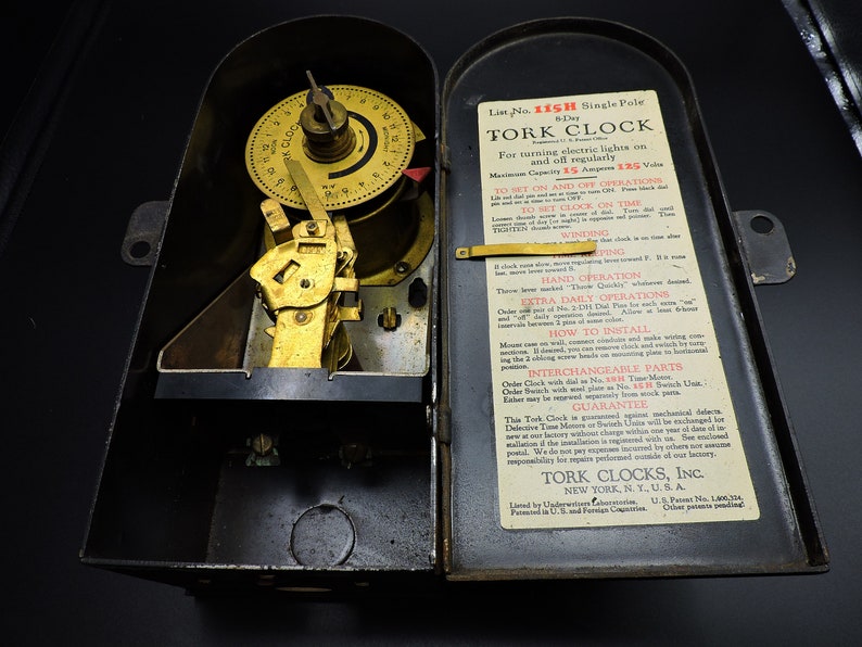 Vintage Brass Tork Clock 8-day Timer ~ Steampunk Industrial Decor - Etsy