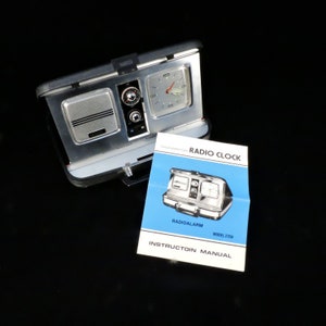Vintage Sloan AM FM Radio ~ Sloan Am/FM Clock Radio ~ Vintage Dual Band Radio ~ Working Condition ~ Transistor Clock Radio In Travel Case