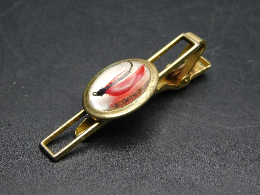 Vintage Tie Clasp Fly Fishing Tie Clasp Fly Fishing Tie Etsy