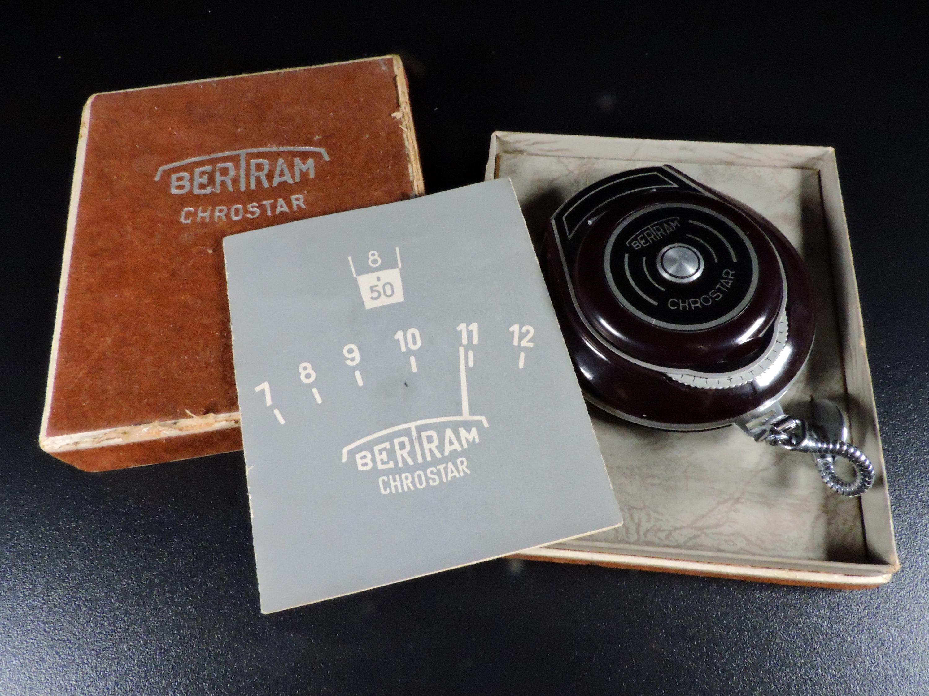 Vintage Bertram Chrostar Light Meter ~ Selenium Exposure Light