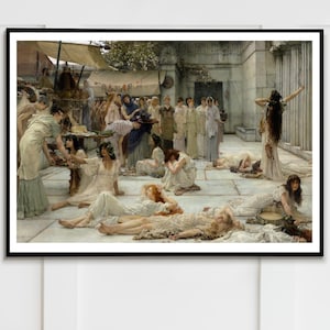 Numérique, 1887, Les femmes d’Amphissa, Lawrence Alma-Tadema, Peinture classique, TÉLÉCHARGEMENT INSTANTANÉ