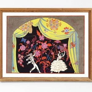 Digital, 1920s, George Barbier, &#39;Tango&#39;, INSTANT DOWNLOAD, Art Deco fashion print