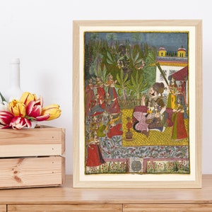 Digital, 1770, Maharaja Bijay Singh in His Harem, India, Rajasthan, Jodhpur, INSTANT DOWNLOAD, printable