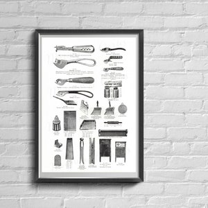 Digital, Edwardian Kitchenalia, Kitchen Utensils, 1905 Australian catalogue, INSTANT DOWNLOAD, Ephemera Collage sheet