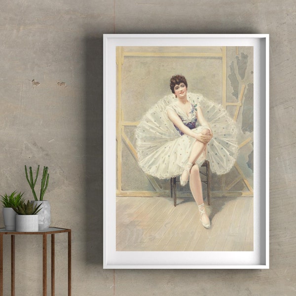 Digital, 1899, Julius Mendes, The Belle Of The Ballet, American painting, INSTANT DOWNLOAD, printable art