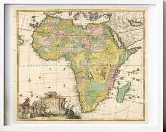 1600年代のアフリカの地図 201 古代旧世界地図作成 探検 サファリ