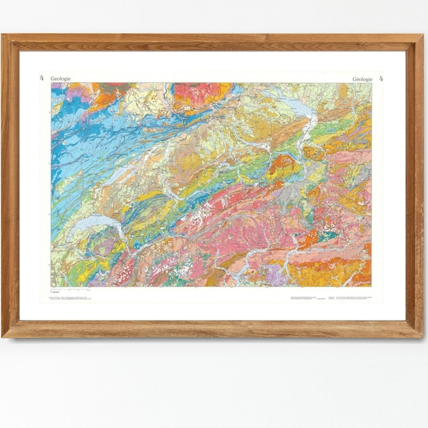Digital, Geology Map, INSTANT DOWNLOAD, Unique Abstract Wall Art, Pastel colours, printable home decor