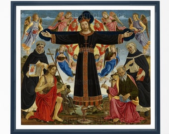 Christ on the Cross Italian Painting: Renaissance Art Print (Digital Download)
