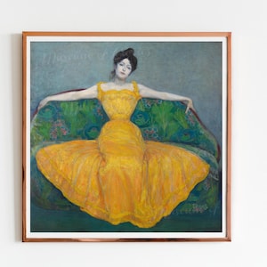 Max Kurzweil &#39;Lady In Yellow&#39; Art Print - Austrian Art (Digital Download)