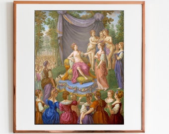 Digital Print, 1777, Themire Crowned By Graces, French painting, INSTANT DOWNLOAD