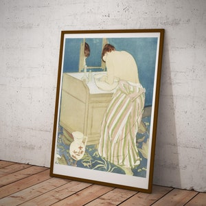 Digital, 1890, Mary Stevenson Cassatt, Woman Bathing (La Toilette), INSTANT DOWNLOAD, printable art, Impressionism