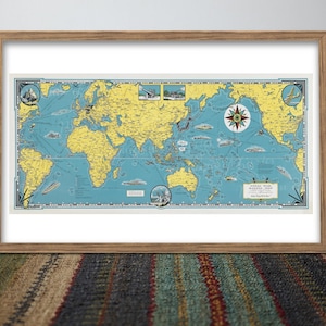 Numérique, 1942, Carte de bataille Total War, Ernest Dudley Chase, Français, Néerlandais, Britannique, Bases navales américaines, Chemins de fer, Carte du monde, TÉLÉCHARGEMENT INSTANTANÉ