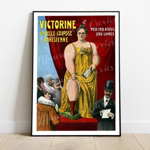 Digital, 1873, Victorine, Vintage Circus Fat Lady, INSTANT DOWNLOAD, Printable, Circus Sideshow Freaks, La Belle Colosse Parisienne
