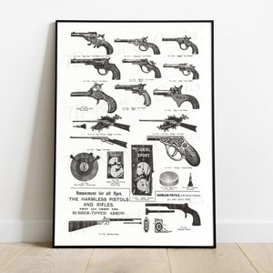 Digital, 1905, Edwardian Toy Cap Guns, Target Pistols, Australische Edwardiaanse catalogus, INSTANT DOWNLOAD