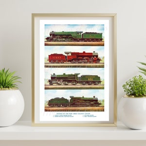 1930s British Steam Locomotive Illustration: Railway Art Print (Digital Download)