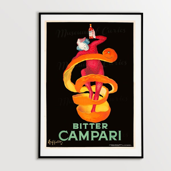 Digital, 1921, Bitter Campari Poster, Leonetto Cappiello, Italian Alcohol, Aperitif Art, INSTANT DOWNLOAD