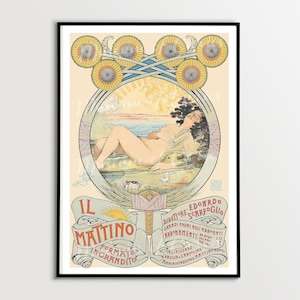 Digital, 1896, Il Mattino (Der Morgen), italienische Zeitungsanzeige von Giovanni Mataloni, INSTANT DOWNLOAD