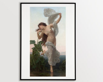 Digital, 1881, 'L'Aurore' (Dawn), William-Adolphe Bouguereau, female mythology, INSTANT DOWNLOAD, French artist