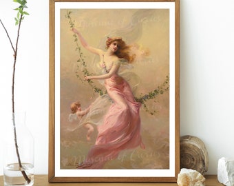 Impression Edouard Bisson « La balançoire » : art français vintage (téléchargement numérique)
