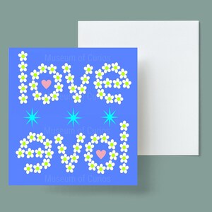 Digital, Valentinstag Karte, Flower Love, Say It With Flowers, SOFORT DOWNLOAD, druckbare Karte, Valentinstag, Originalkunst