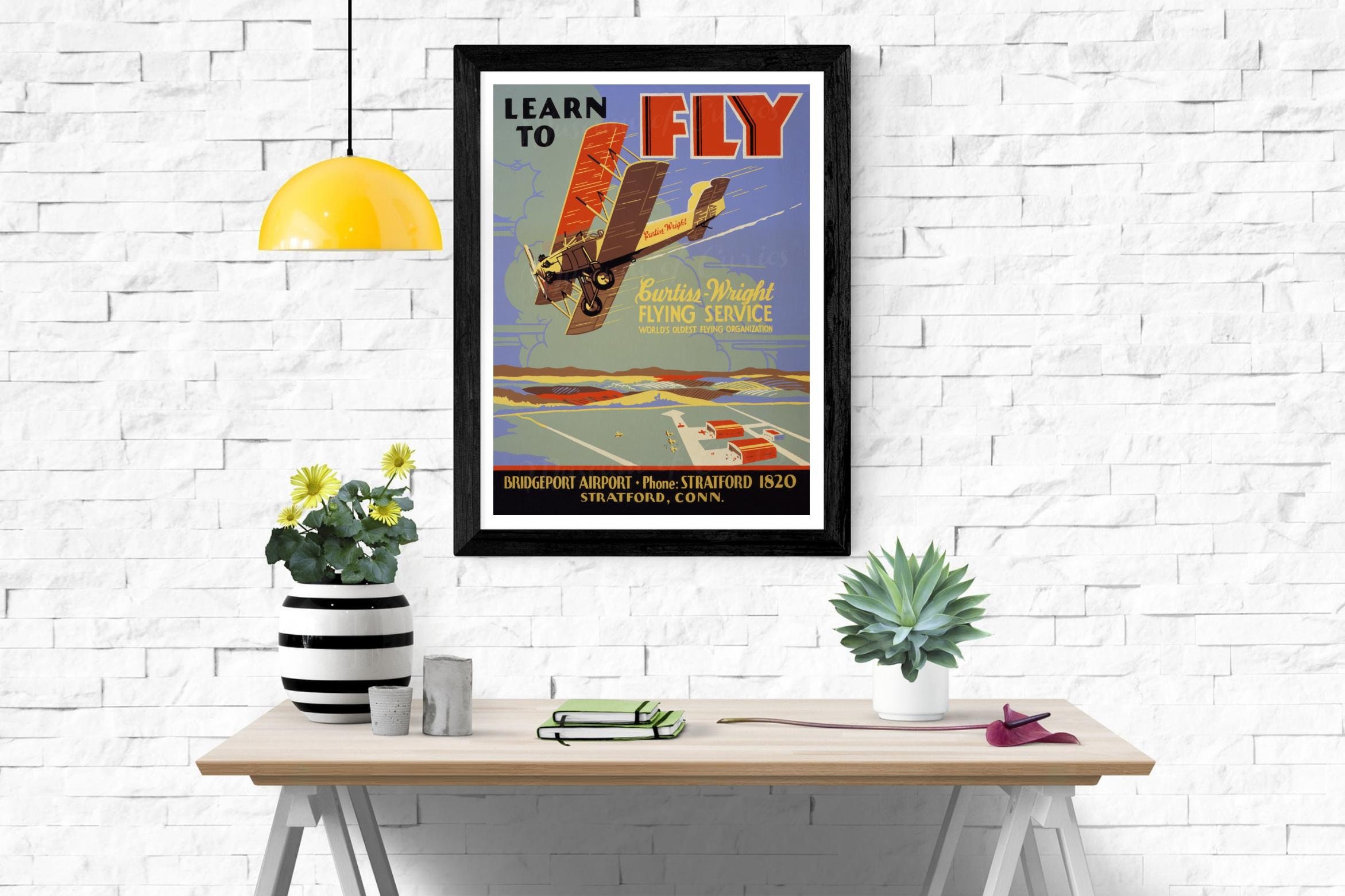 Digital 1930 'learn to Fly Curtiss-wright Flying Service 