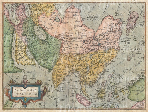 1570 Ortelius Map of Asia - Geographicus Asiae Nova Descriptio