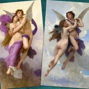 Bouguereau Psyche Art Print Set: &#39;Abduction&#39; & &#39;Love&#39; (Digital Download)