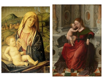 聖母子の絵画版画（1400年代～1700年代）：宗教画デジタルセット