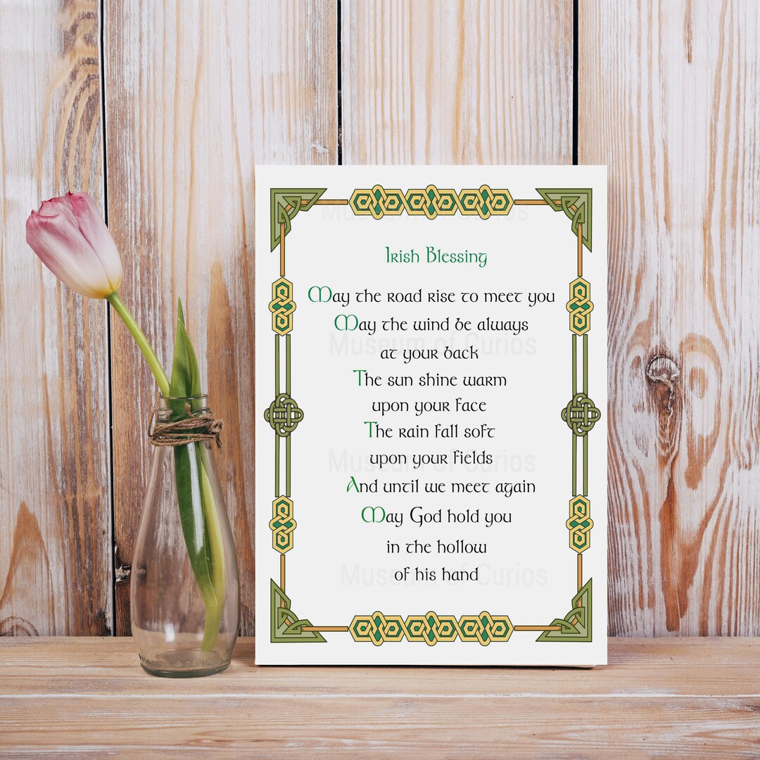 Digital, Irish Blessing, Celtic Art, Anonymous, Saying, Poem, Quote