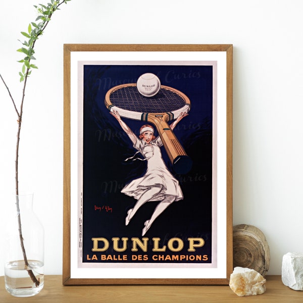 Digital, 1929, Le Balle Des Champions, Dunlop The Ball of Champions, Jean d'Ylen, French advertising, INSTANT DOWNLOAD, Five Sizes