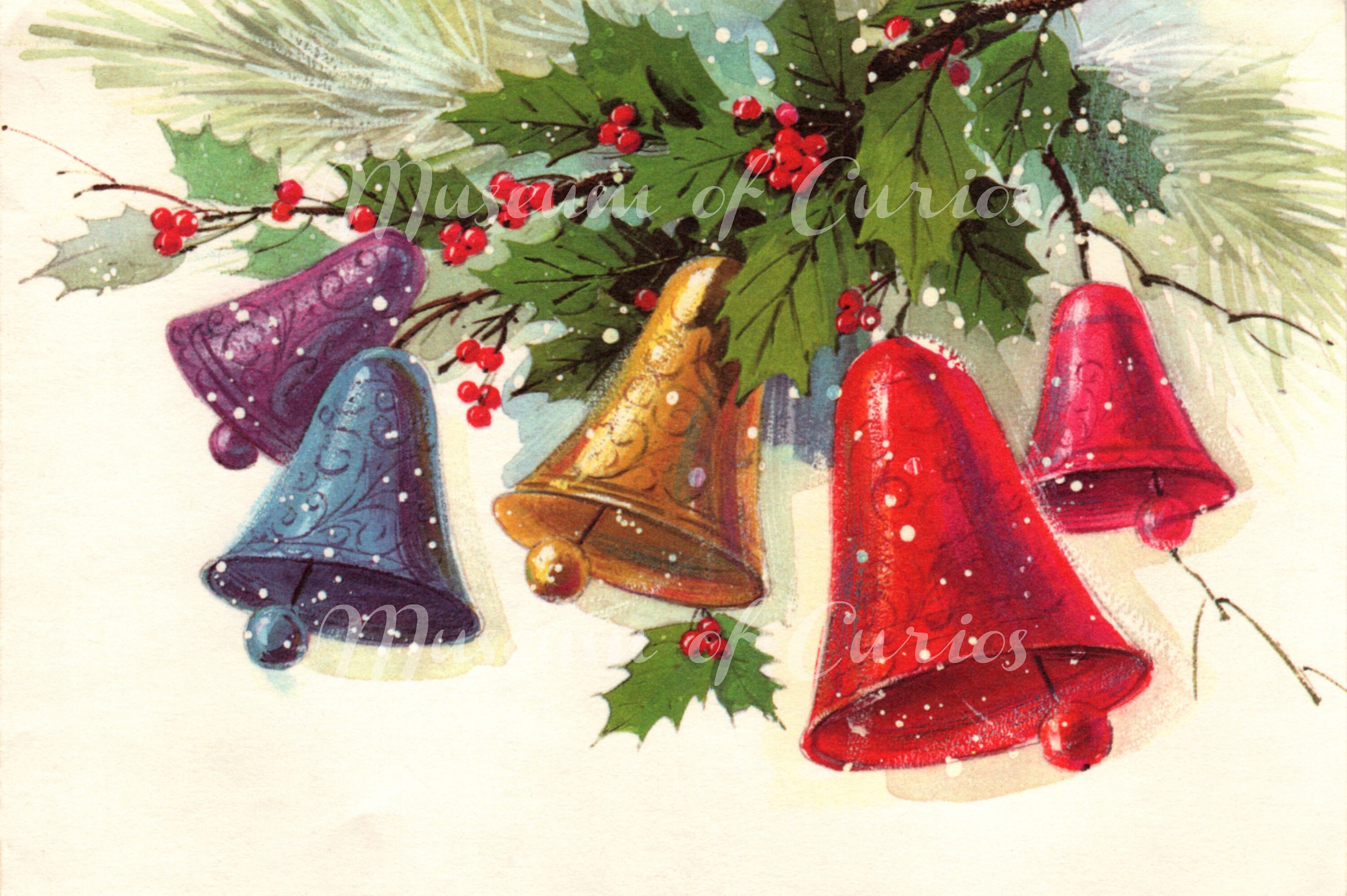 Coloured christmas bells deals