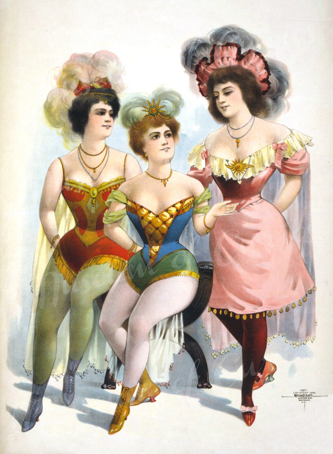 Burlesque Dancer Prints 1890s Cabaret Showgirls Set Of 4 digital burlesque-dancer-prints-1890s-cabaret-showgirls-set-of-4-digital