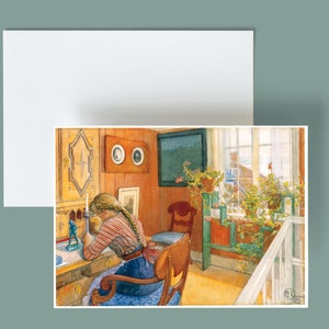 Digital, 1912, Escritura de cartas, Rústico, Arte de granja, DESCARGA INSTANTÁNEA, Arte sueco, Diseño de tarjeta de felicitación