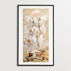 Digital, late 1800s, Jacob&#39;s Dream, INSTANT DOWNLOAD, Angels, French Biblical painting