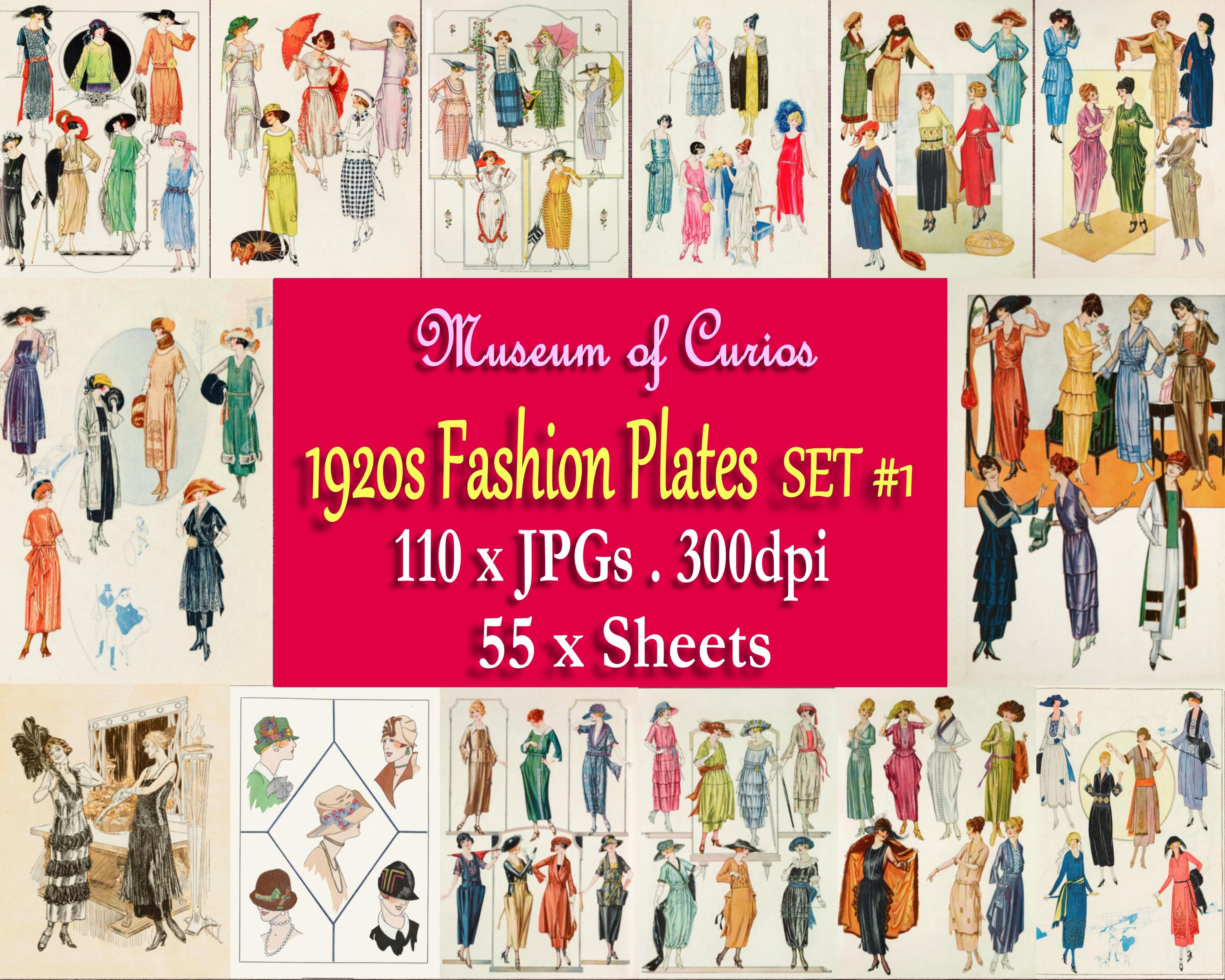 Digital, 1920s, 110 X Jpgs, Elegant Women, Colour Fashion