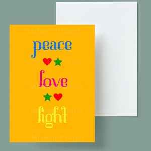 Digital, Peace, Liebe, Licht, SOFORT DOWNLOAD, Druckbare Karte, Originalkunst, Valentinstag, Valentinstag