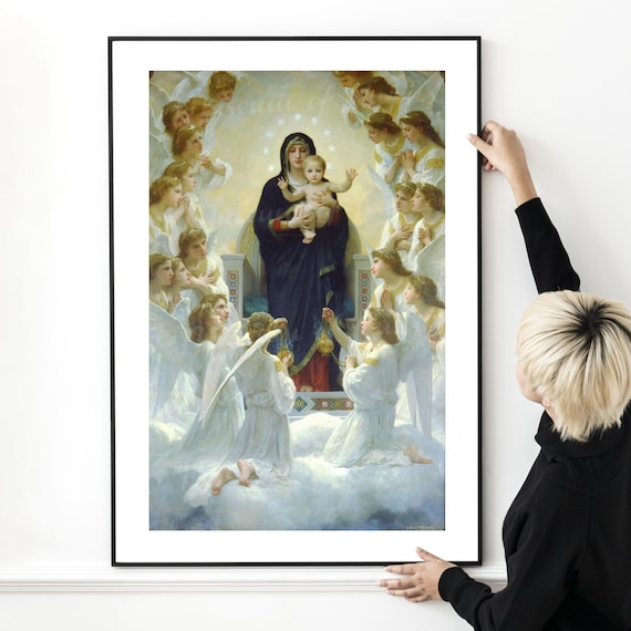 Digital, 1900, William-adolphe Bouguereau, 'the Virgin With Angels