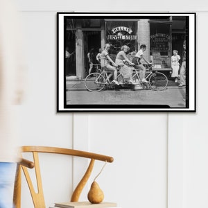 Digital, 1950s, Three women on a bicycle, INSTANT DOWNLOAD, Vintage Photo, mid century, printable image 4