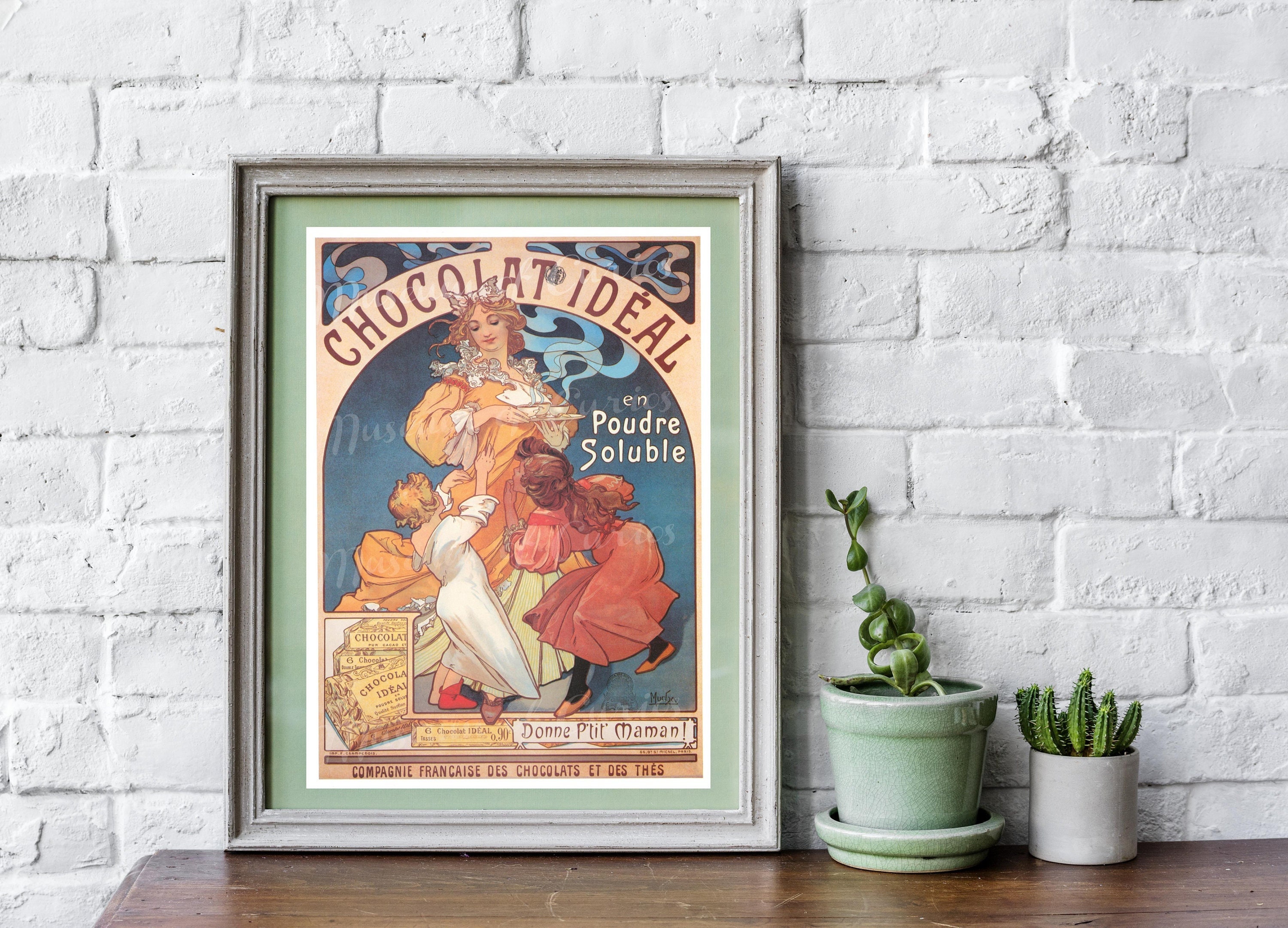 特別額装済/ショコラ イデアル/アルフォンス ミュシャ Amazon.co.jp