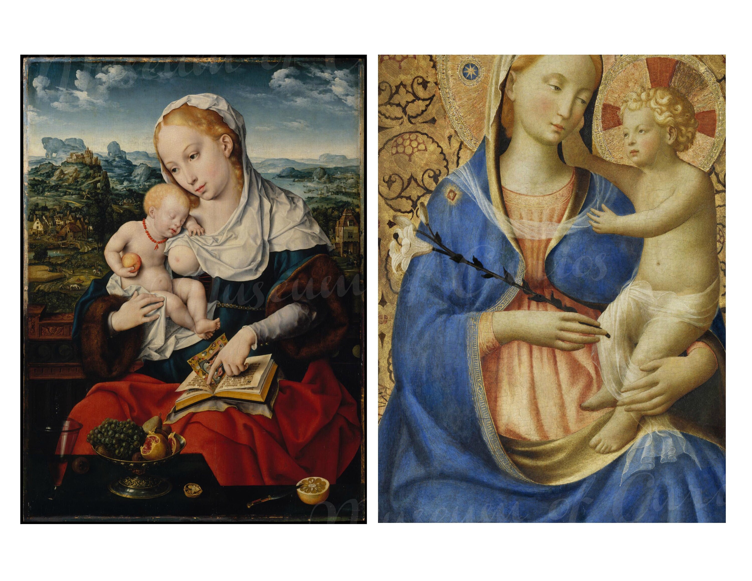 聖母子の絵画版画（1400年代～1700年代）：宗教画デジタルセット