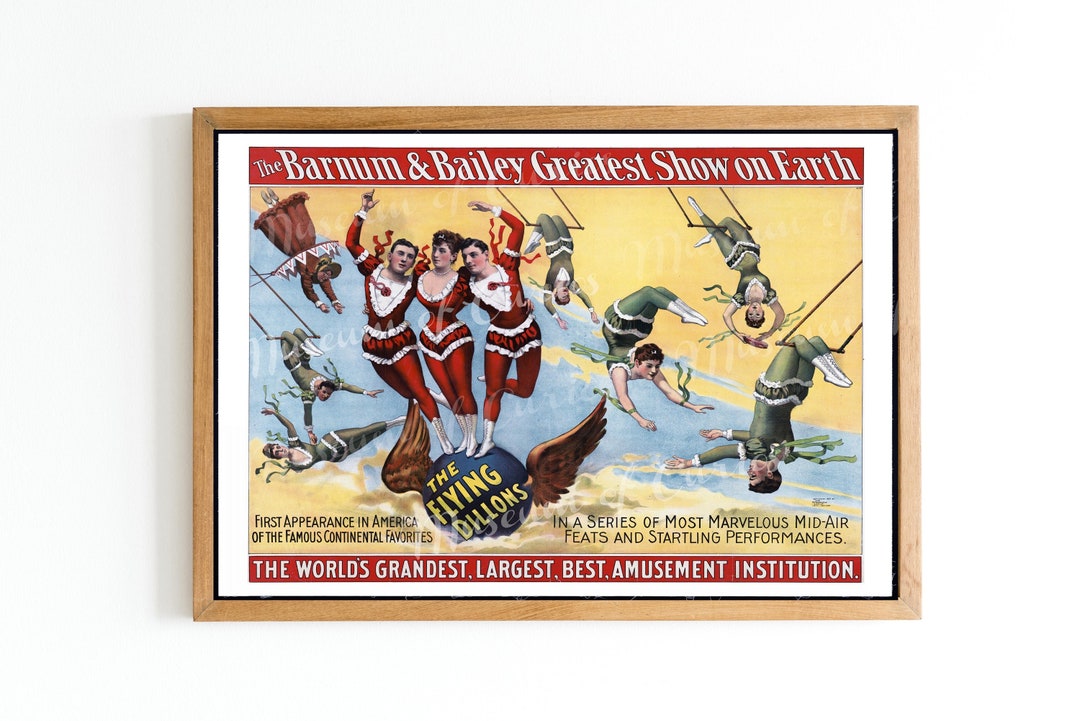 Digital, 1895, the Flying Dillons, Barnum & Bailey, Greatest Show on