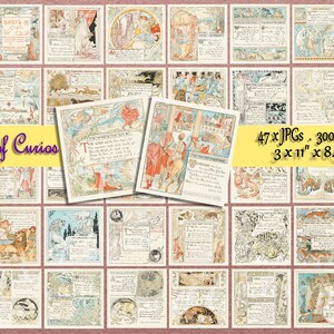 Aesop&#39;s Fables Coasters: Walter Crane Printable Ephemera (Digital Download)
