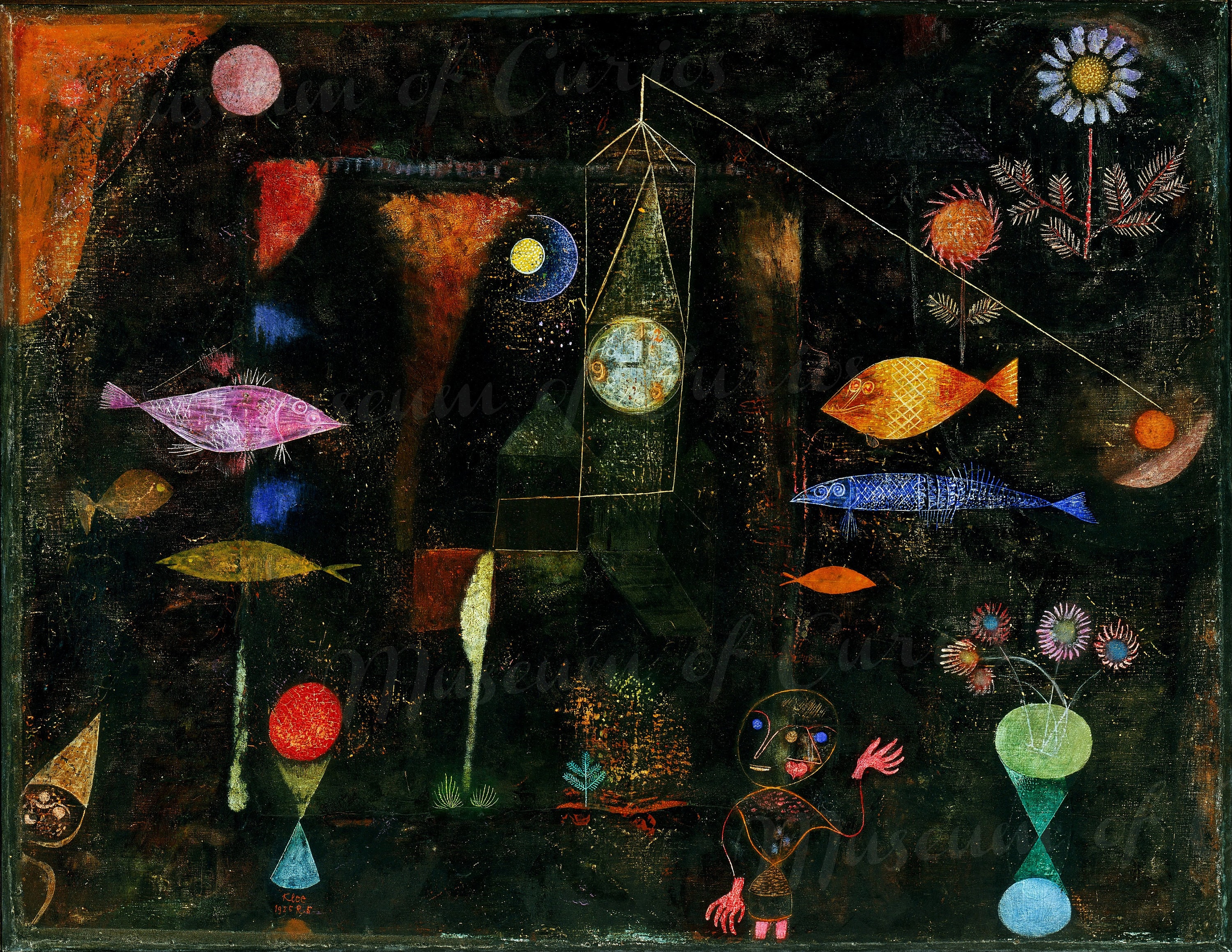 Paul Kleeパウル・クレー『魚の魔法』 額入 印刷 中古21.03.14 Amazon