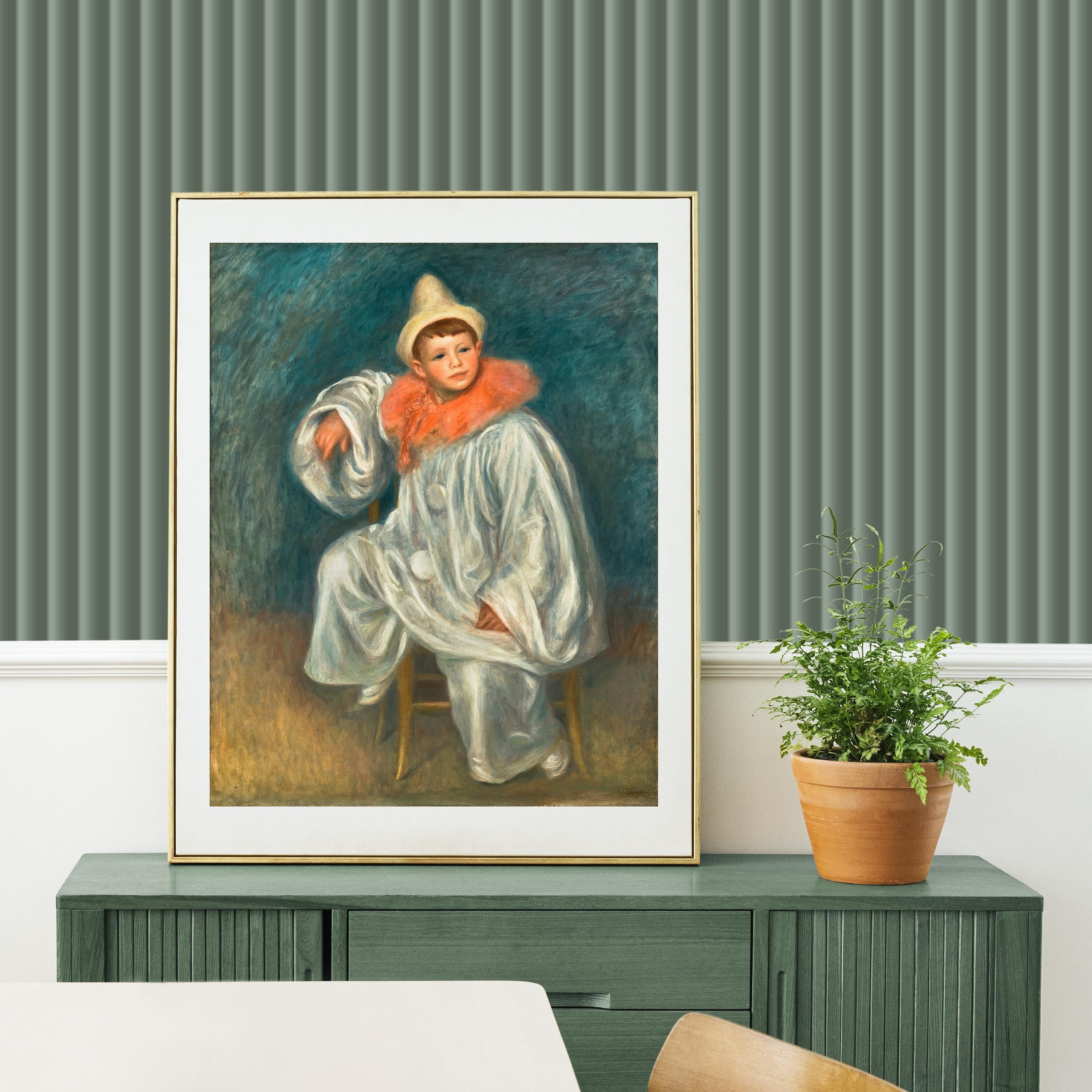 Renoir 'the White Pierrot' Print: 1901 French Clown Costume