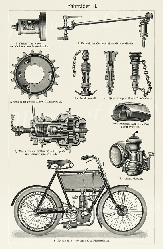 Digital, 1894, Printable Bicycle (fahrrader), German