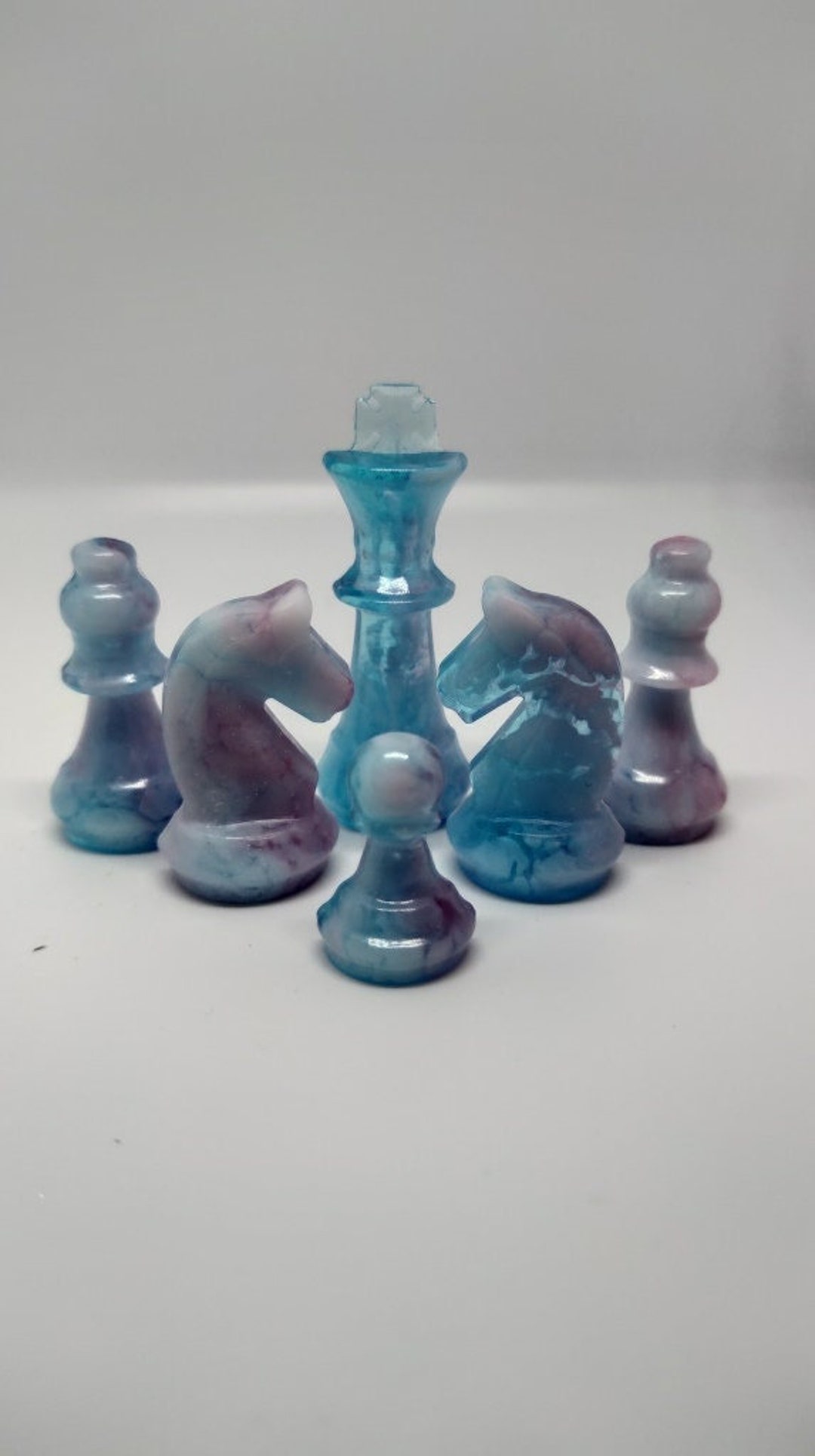 Marble Chess Set | Custom Chess Set | King Size 45mm (1 and 3/4 Inches ...